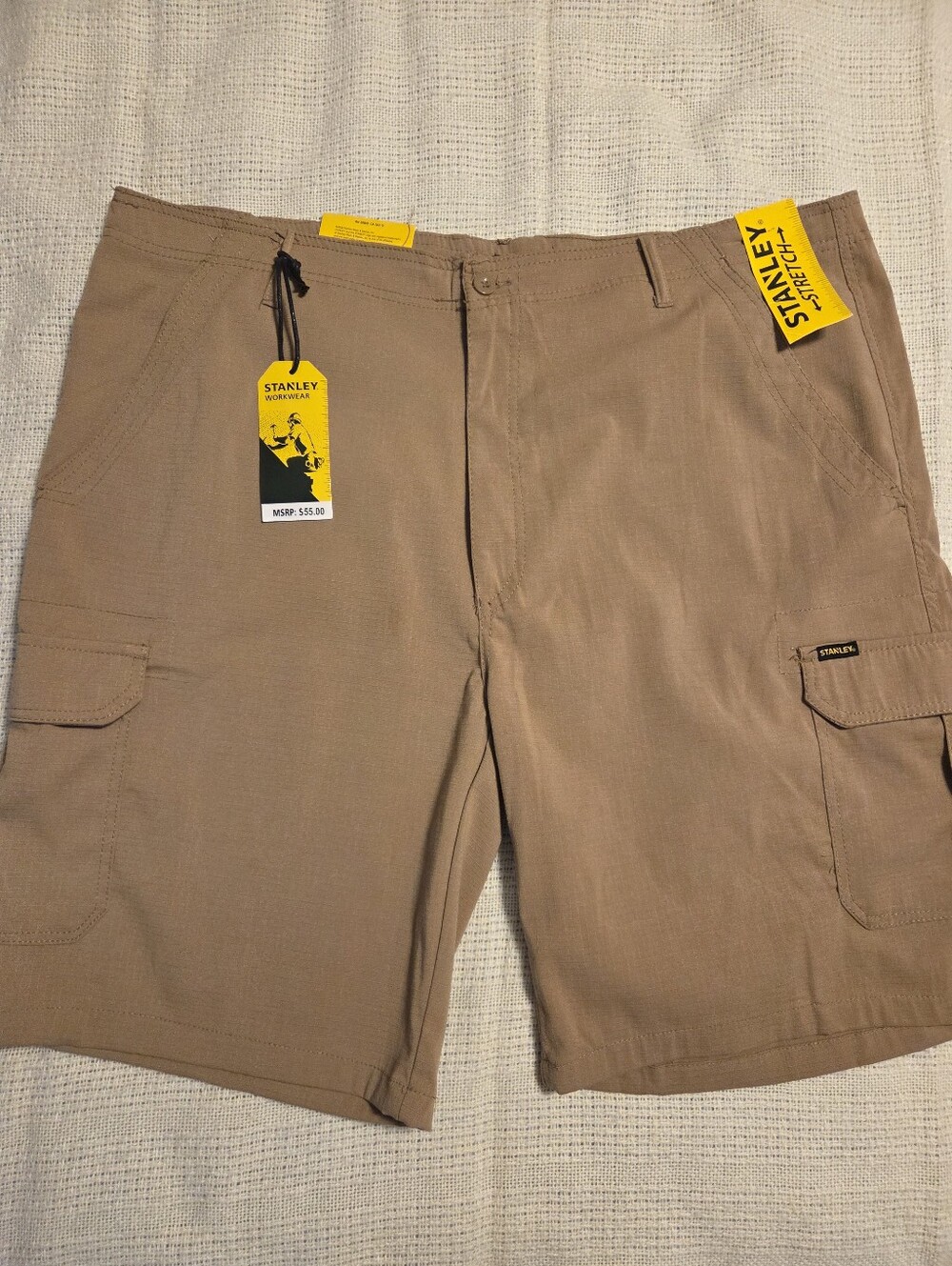 Stanley Workwear Stretch Cargo Shorts 42 Khaki New With Tags